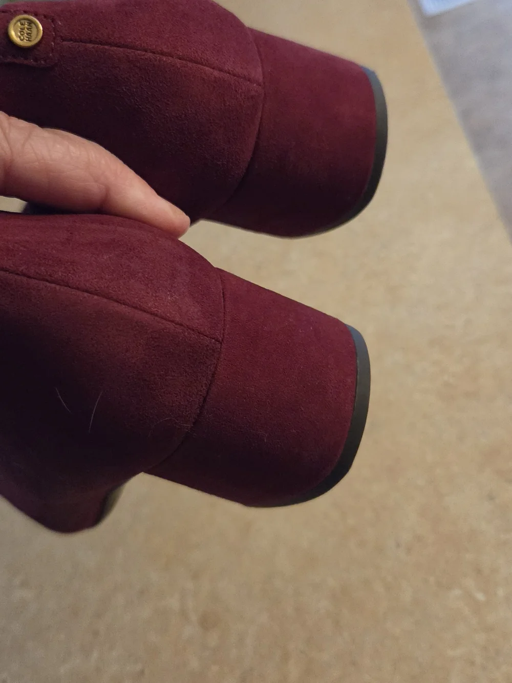 Cole Haan Burgundy Suede and Patent NWOB Sz 8.5